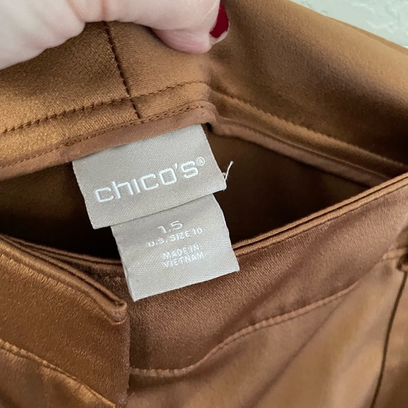 Chico’s Satin Cargo Ankle Pants Size 1.5 - Picture 4 of 10
